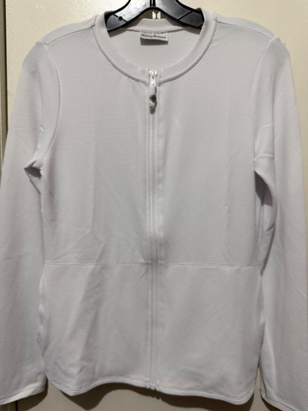 Tommy Bahama White Textured Full Zip Cardigan Jacket Pineapple Pull - Picture 5 of 15